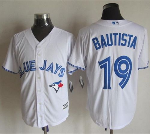 Blue Jays #19 Jose Bautista White New Cool Base Stitched MLB Jersey